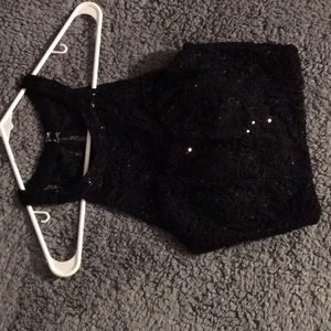 Black Sparkly Crop Top